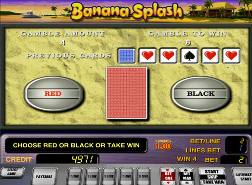 Dobling spill av spilleautomat Banana Splash