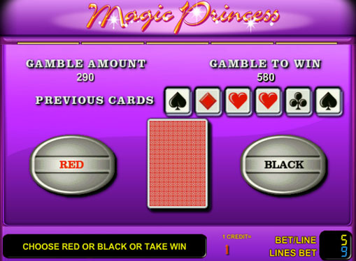 Dobling spill av spilleautomat Magic Princess