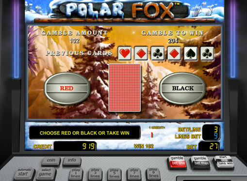 Dobling spill av spilleautomat Polar Fox